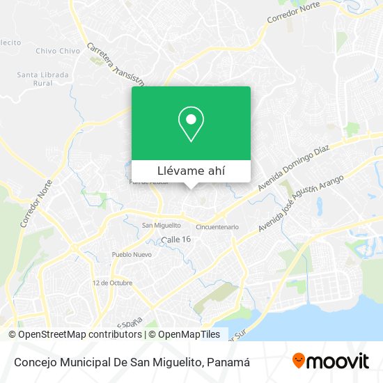 Mapa de Concejo Municipal De San Miguelito
