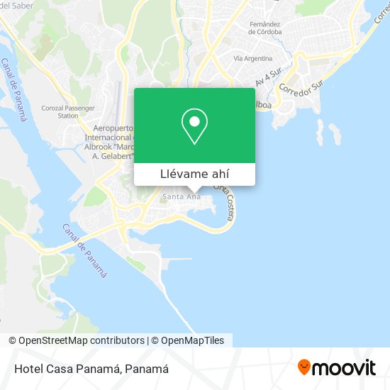 Mapa de Hotel Casa Panamá