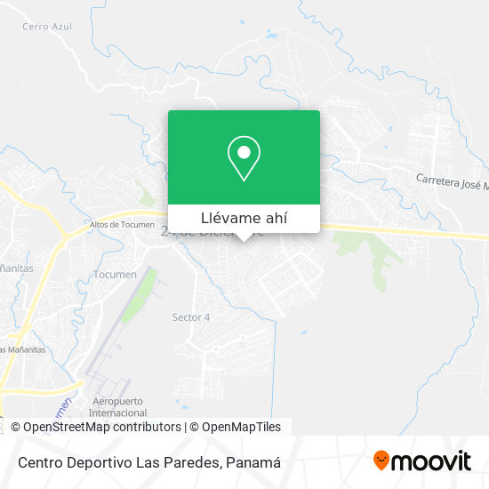 Mapa de Centro Deportivo Las Paredes