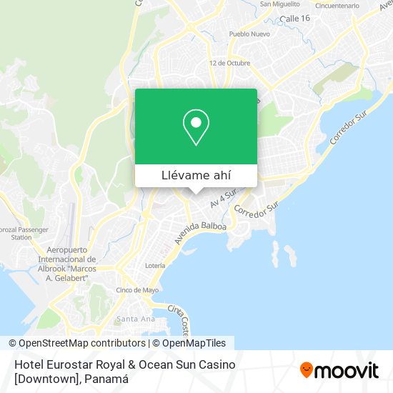 Mapa de Hotel Eurostar Royal & Ocean Sun Casino [Downtown]