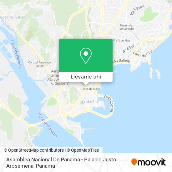 Mapa de Asamblea Nacional De Panamá - Palacio Justo Arosemena