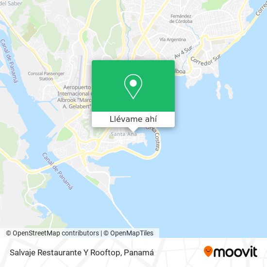 Mapa de Salvaje Restaurante Y Rooftop