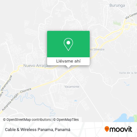 Mapa de Cable & Wireless Panama