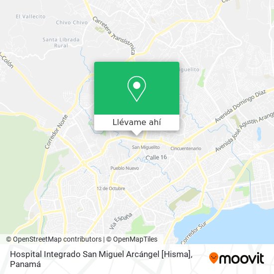 Mapa de Hospital Integrado San Miguel Arcángel [Hisma]