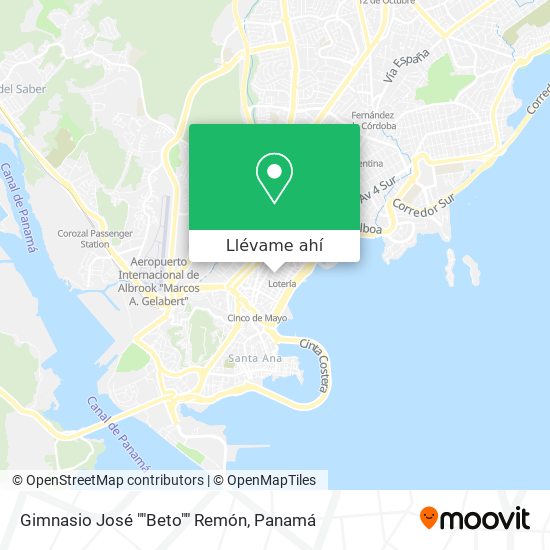 Mapa de Gimnasio José ""Beto"" Remón