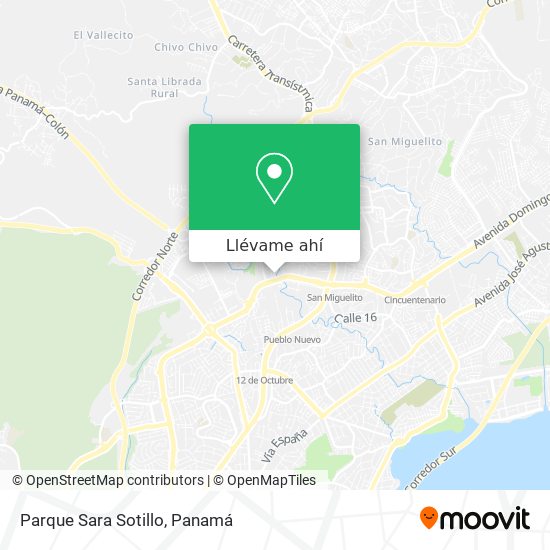 Mapa de Parque Sara Sotillo