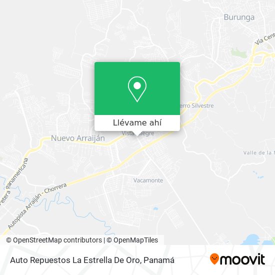 Mapa de Auto Repuestos La Estrella De Oro