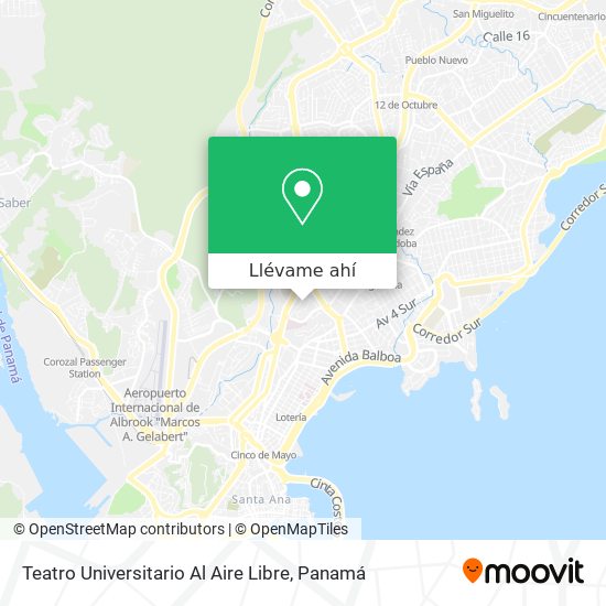 Mapa de Teatro Universitario Al Aire Libre