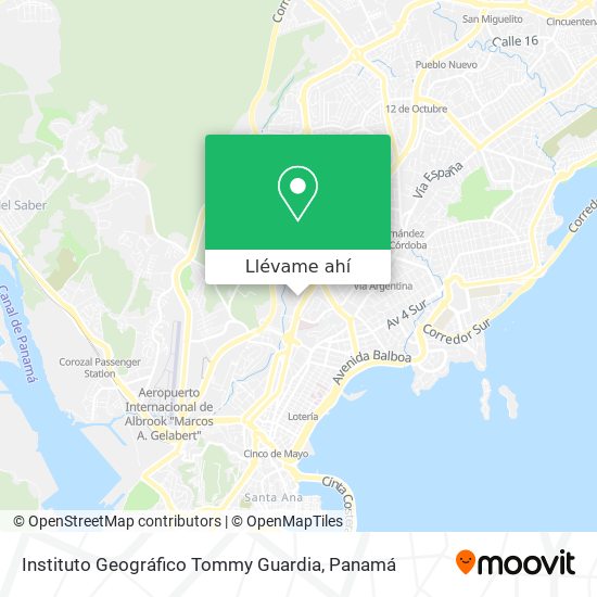 Mapa de Instituto Geográfico Tommy Guardia