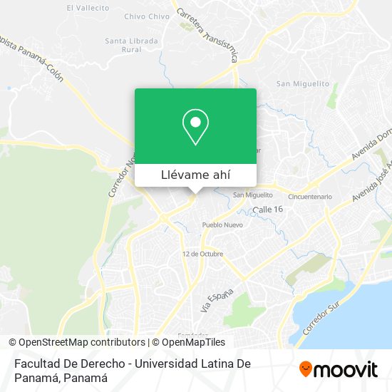 Mapa de Facultad De Derecho - Universidad Latina De Panamá