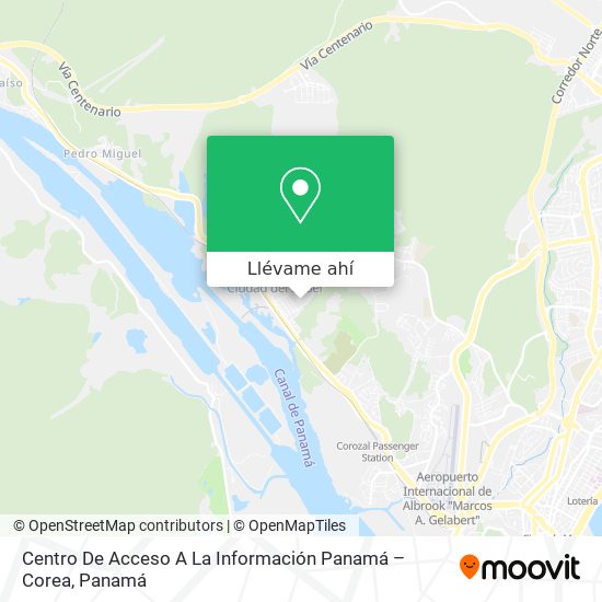 Mapa de Centro De Acceso A La Información Panamá – Corea
