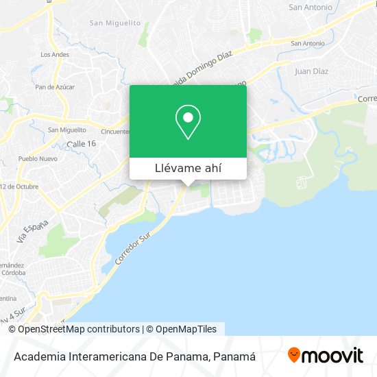 Mapa de Academia Interamericana De Panama