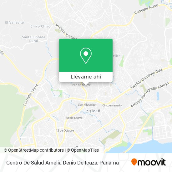 Mapa de Centro De Salud Amelia Denis De Icaza