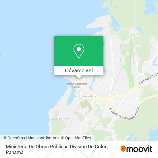 Mapa de Ministerio De Obras Públicas División De Colón