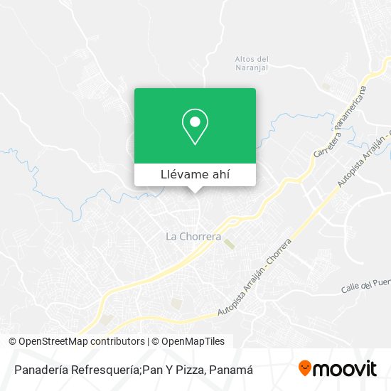Mapa de Panadería Refresquería;Pan Y Pizza