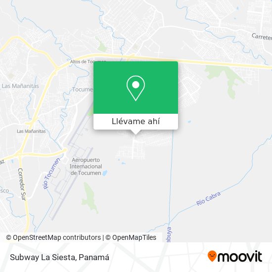 Mapa de Subway La Siesta