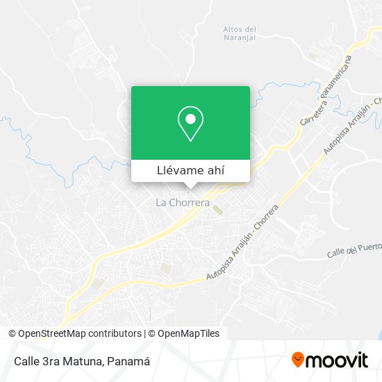 Mapa de Calle 3ra Matuna