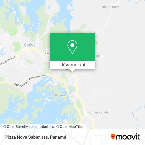Mapa de Pizza Nova Sabanitas