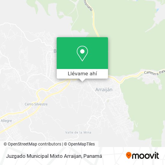 Mapa de Juzgado Municipal Mixto Arraijan