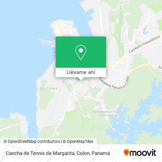 Mapa de Cancha de Tennis de Margarita, Colon