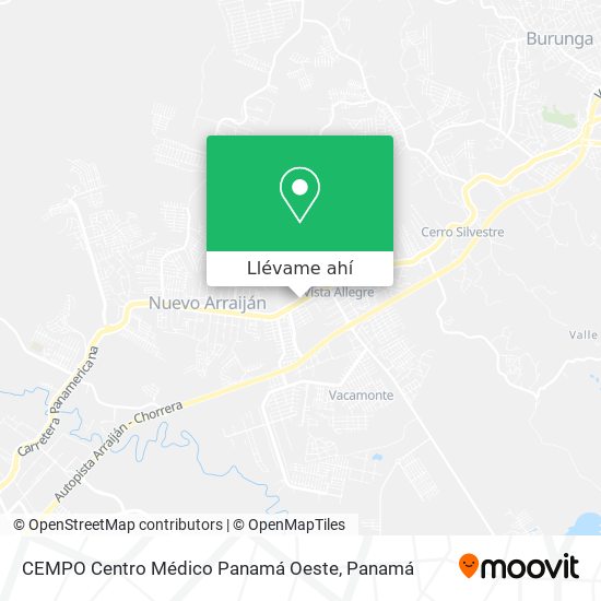 Mapa de CEMPO Centro Médico Panamá Oeste