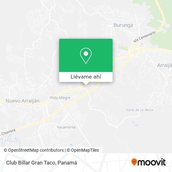 Mapa de Club Billar Gran Taco