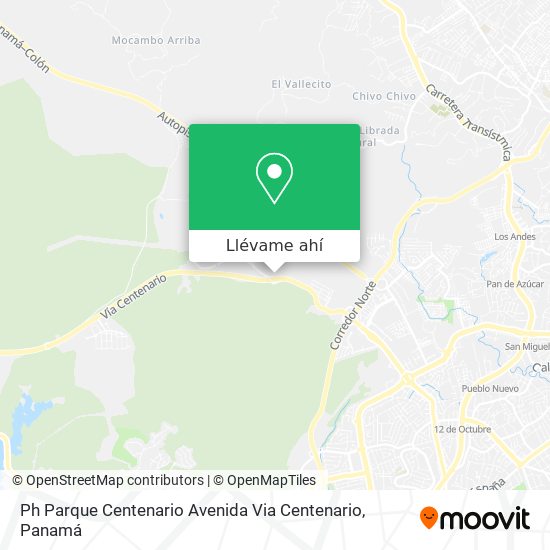 Mapa de Ph Parque Centenario Avenida Via Centenario