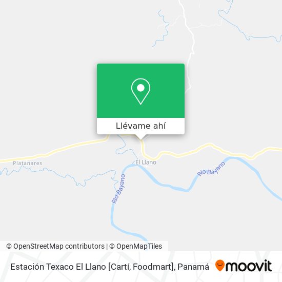 Mapa de Estación Texaco El Llano [Cartí, Foodmart]