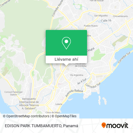 Mapa de EDISON PARK   TUMBAMUERTO