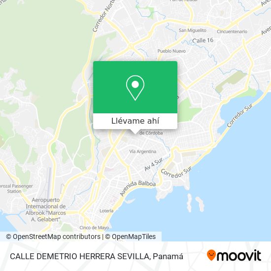 Mapa de CALLE DEMETRIO HERRERA SEVILLA