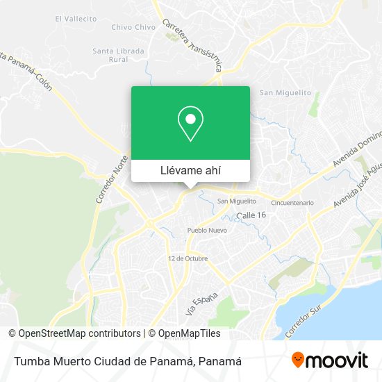¿Cómo llegar a Tumba Muerto Ciudad de Panamá en Betania en autobús o metro?