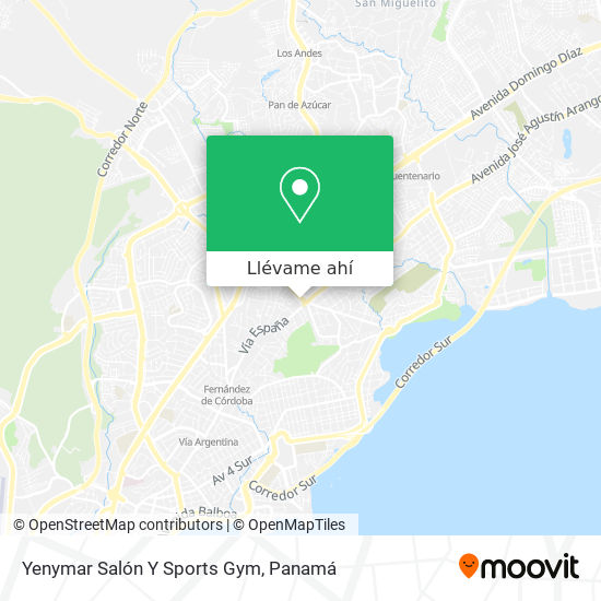 Mapa de Yenymar Salón Y Sports Gym