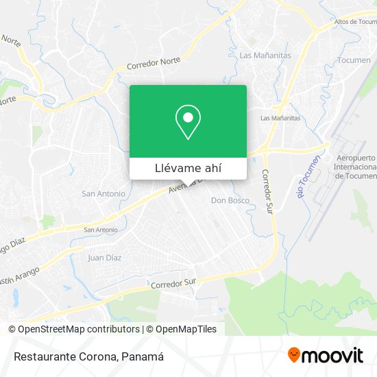 Mapa de Restaurante Corona