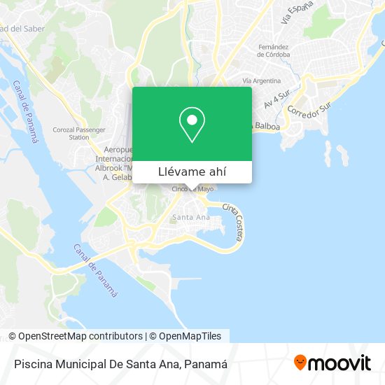 Mapa de Piscina Municipal De Santa Ana