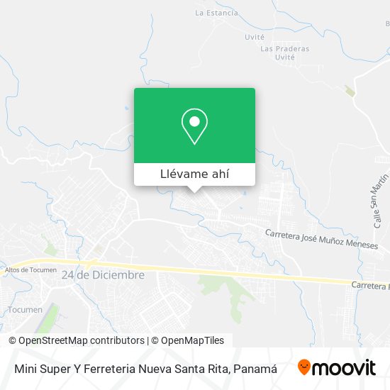 Mapa de Mini Super Y Ferreteria Nueva Santa Rita
