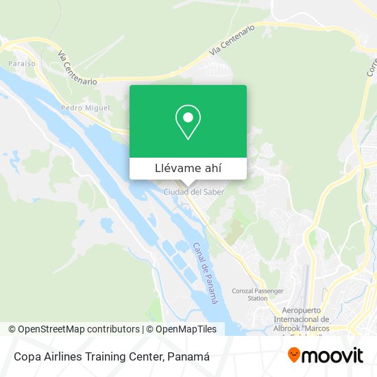 Mapa de Copa Airlines Training Center
