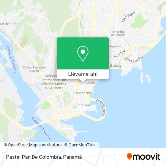 Mapa de Pastel Pan De Colombia