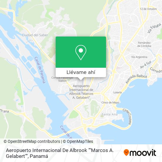 Mapa de Aeropuerto Internacional De Albrook ""Marcos A. Gelabert""