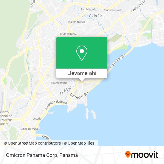 Mapa de Omicron Panama Corp
