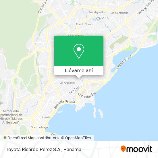 Mapa de Toyota Ricardo Perez S.A.