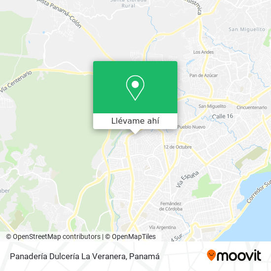 Mapa de Panadería Dulcería La Veranera