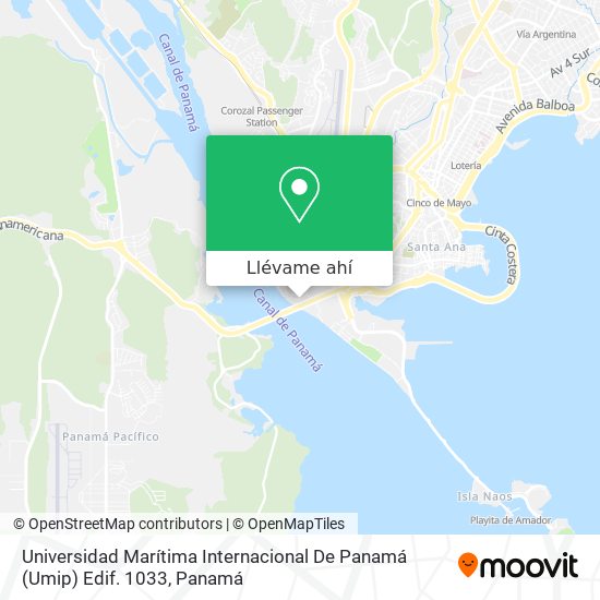 Mapa de Universidad Marítima Internacional De Panamá (Umip) Edif. 1033