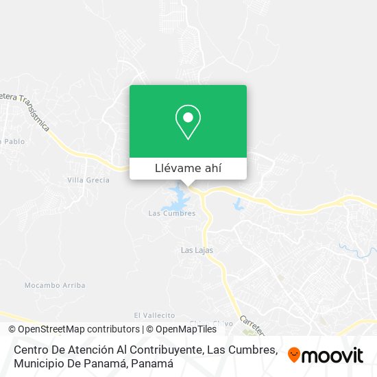 Mapa de Centro De Atención Al Contribuyente, Las Cumbres, Municipio De Panamá