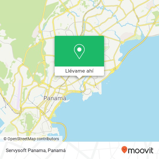 Mapa de Servysoft Panama