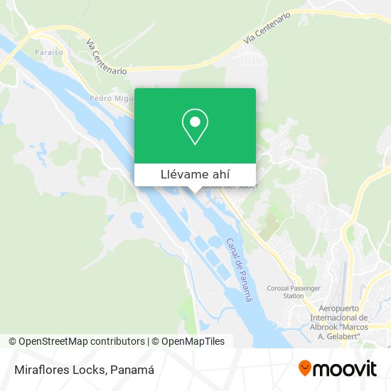 Mapa de Miraflores Locks