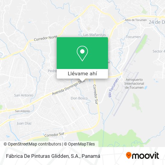 Mapa de Fábrica De Pinturas Glidden, S.A.