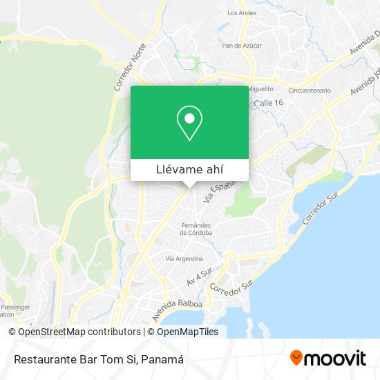Mapa de Restaurante Bar Tom Si