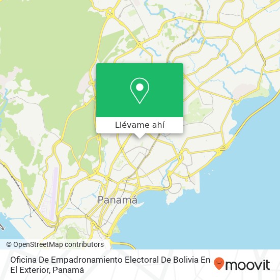 Mapa de Oficina De Empadronamiento Electoral De Bolivia En El Exterior