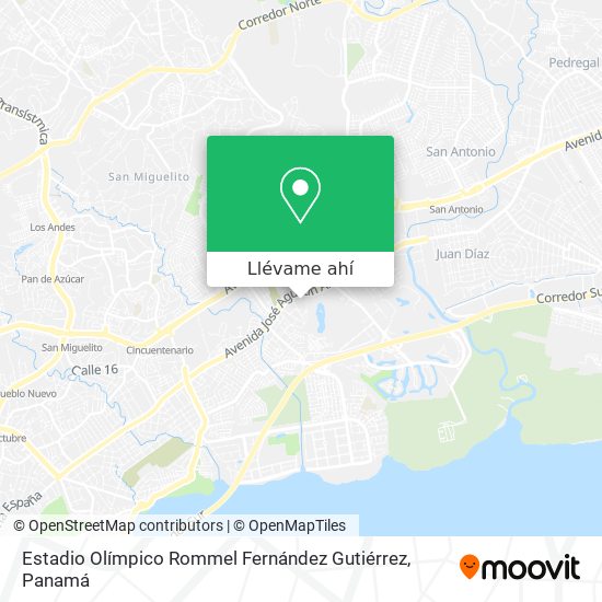 Mapa de Estadio Olímpico Rommel Fernández Gutiérrez