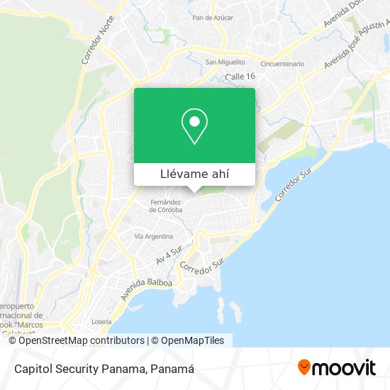 Mapa de Capitol Security Panama